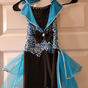Sparkling Blue and Black Kids Costume